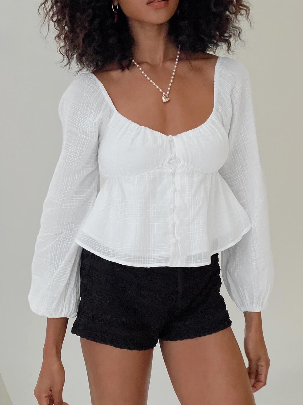 Princess Polly Maxime Long Sleeve Top White